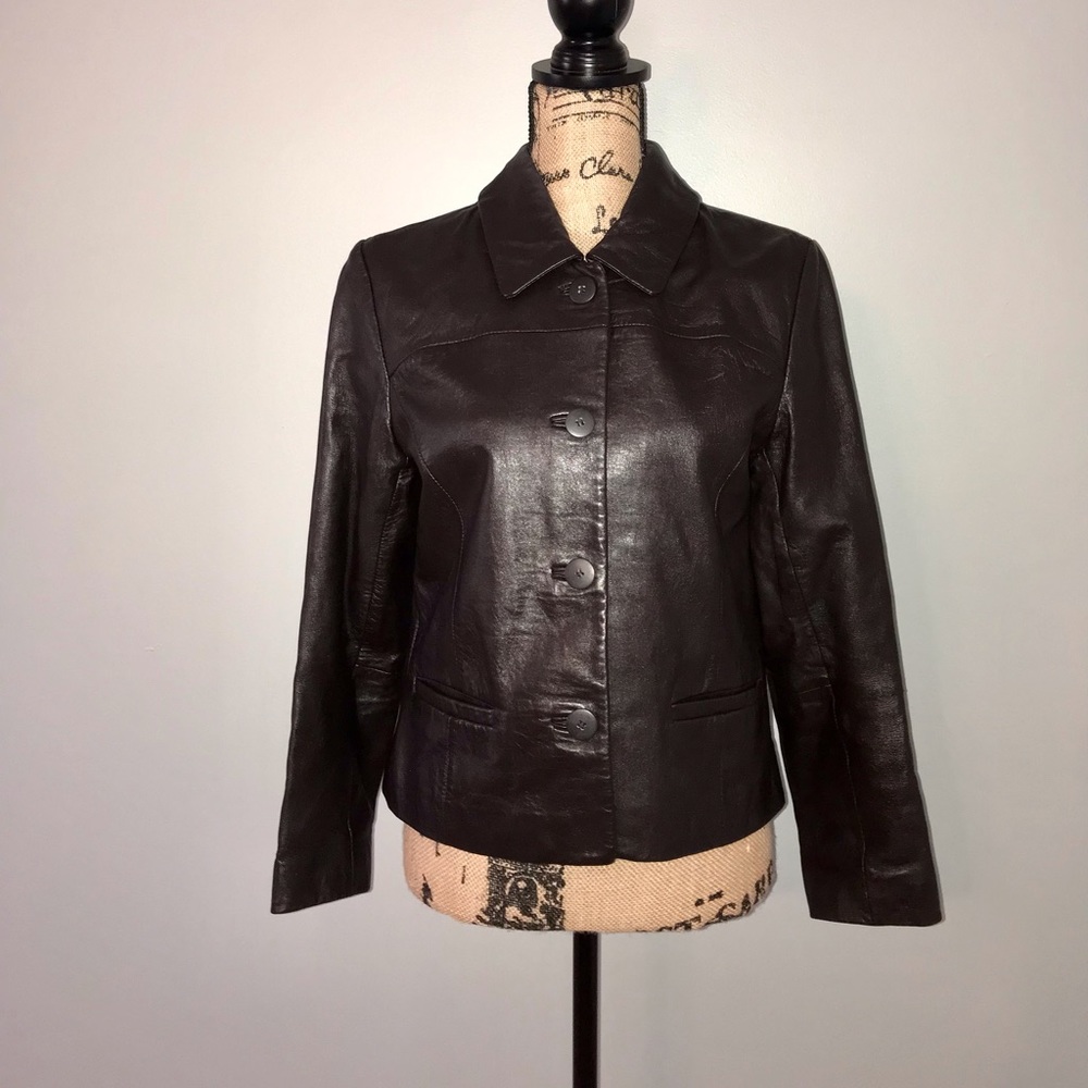 Vintage Brown Leather Jacket
